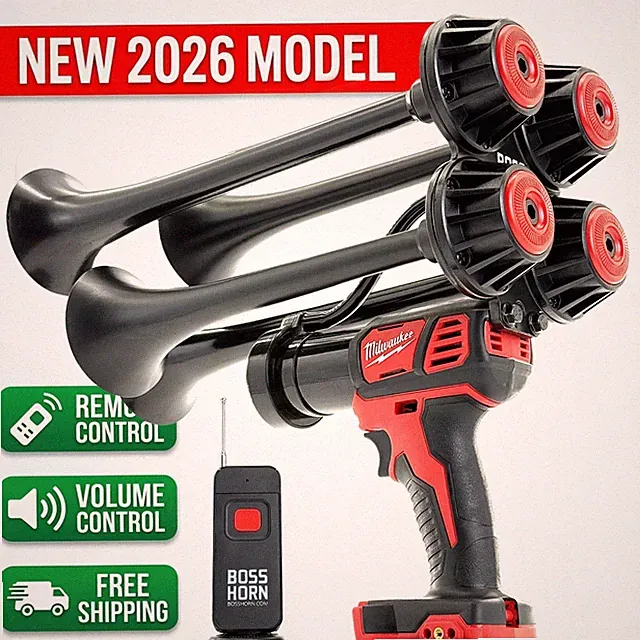 2026 New Milwaukee Impact Drill Train Air Horn 20v / Remote / 3 Volume Levels
