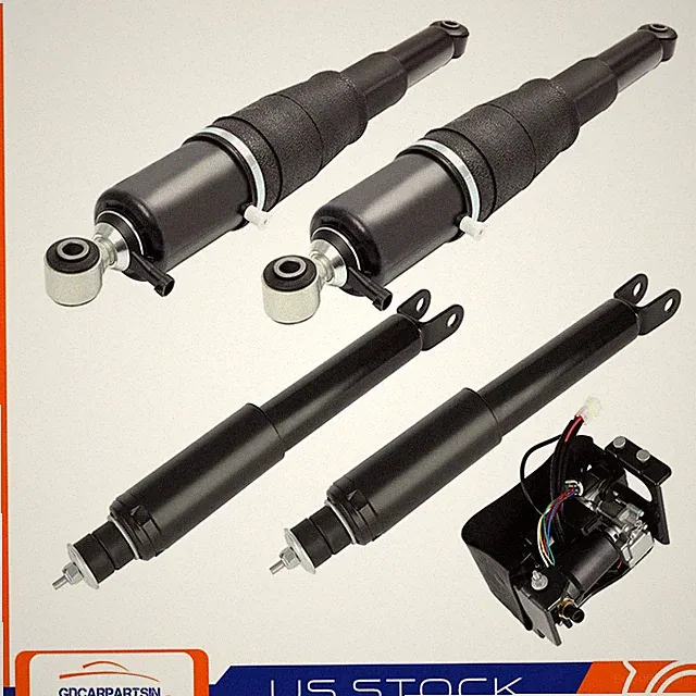 5PCS For Suburban Tahoe Escalade Front Rear Air Suspension Shocks Air Compressor