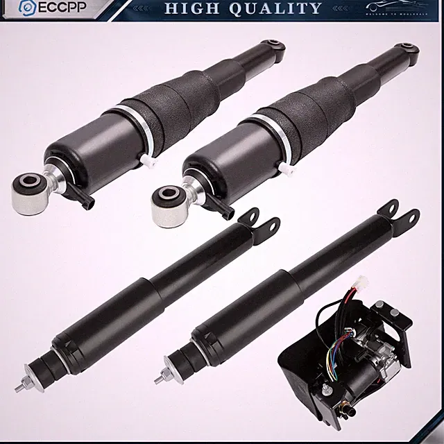 5PCS Front Rear Air Suspension Shocks Air Compressor For Suburban Tahoe Escalade