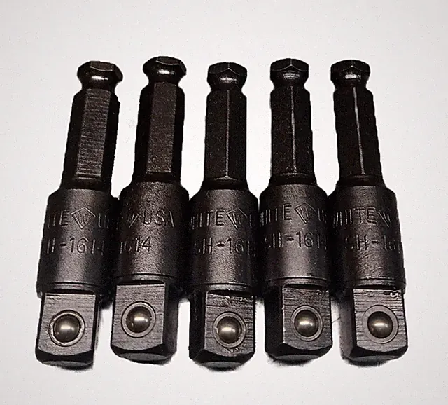 7/16" to 1/2" Impact Socket Adapter White SH1614 NEW USA Lot of 5
