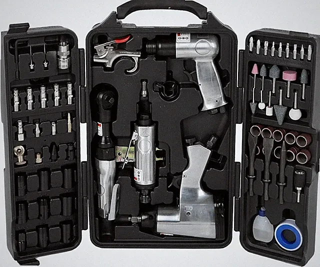 71 Piece Air Tool and Accessories Kit, Impact Wrench, Air Ratchet,Die Grinder