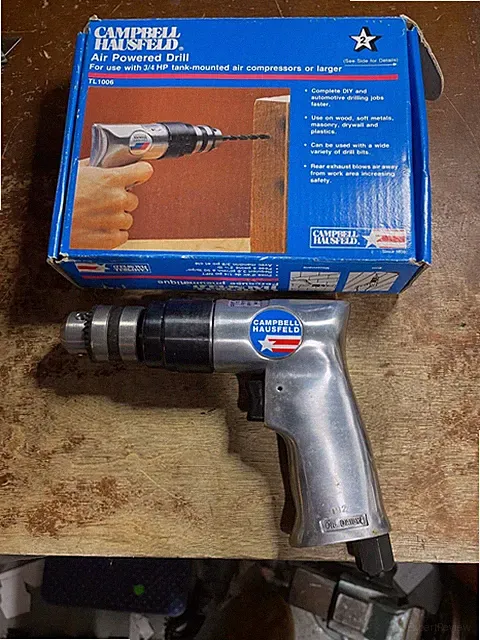 Campbell Hausfeld Air Powered Drill TL1006 3/4 Hp Air Compressors Pneumatic