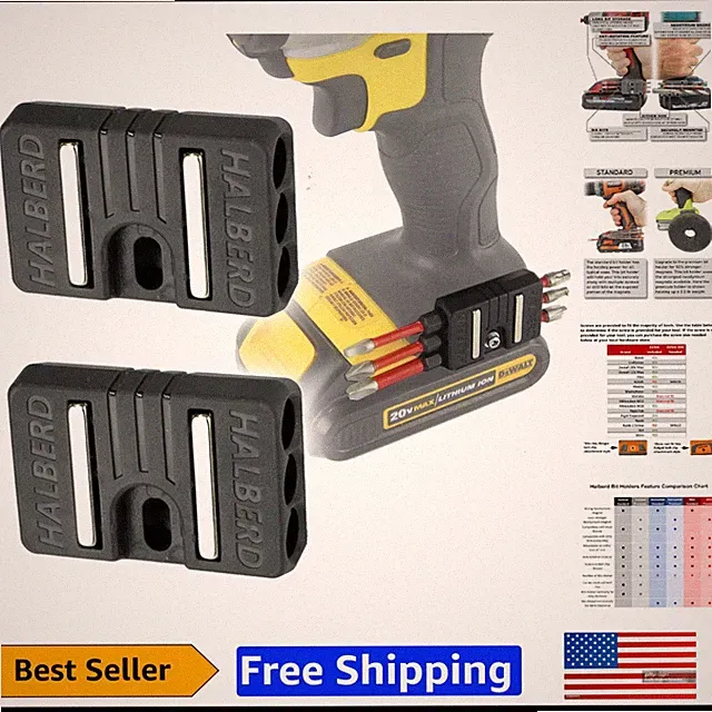 Lightweight Magnetic Bit Holder Set: Stay Organized During Every Job - 2 Pack