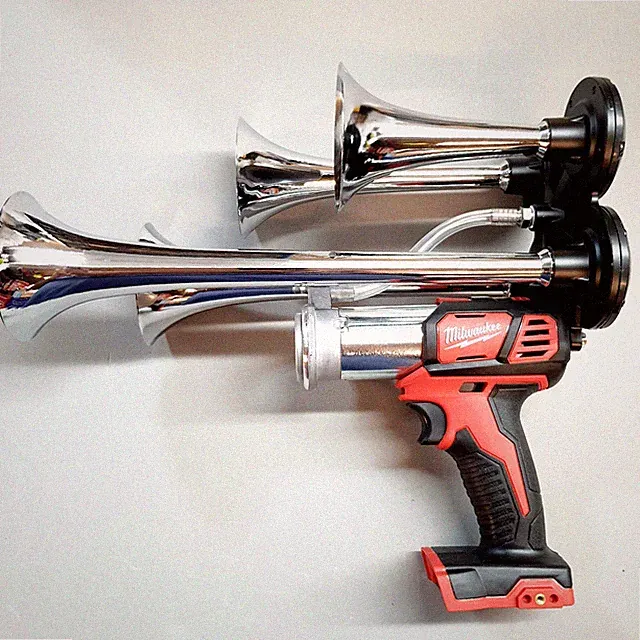 Milwaukee 18v M18 Drill Impact Train Horn Sports Boat Air Compressor Quad Chrome