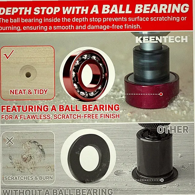 Precision 3/8" Dia Countersink Bit with Depth Stop