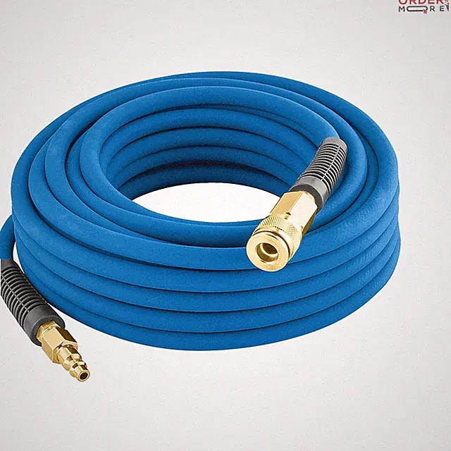 Versatile 3/8" x 50' Hybrid Air Hose - Ideal for Pneumatic Tools and Sprayers